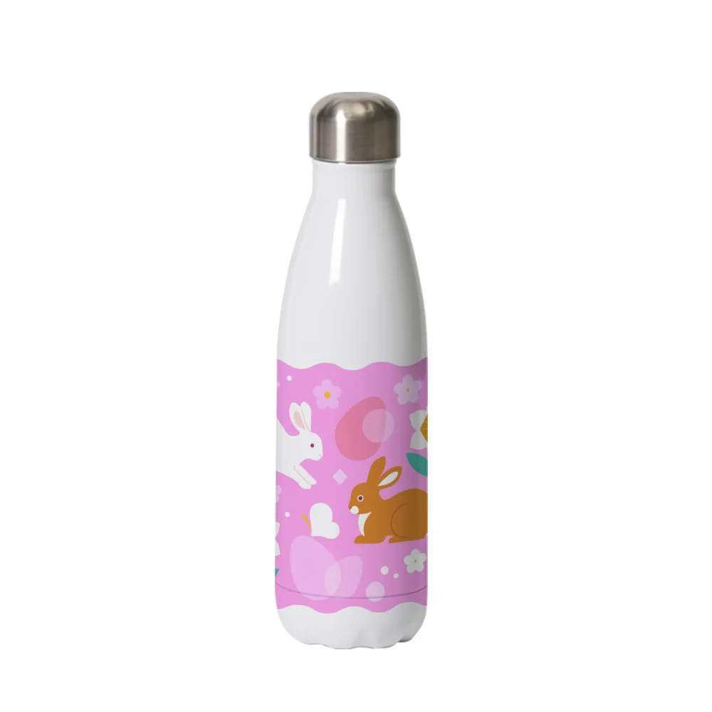 17OZ 500ml Sublimation Stainless Steel Bowling Water Bottle (Glossy White) thumbnail 2