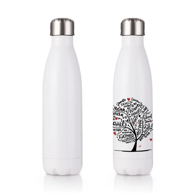 17OZ 500ml Sublimation Stainless Steel Bowling Water Bottle (Glossy White) thumbnail 6