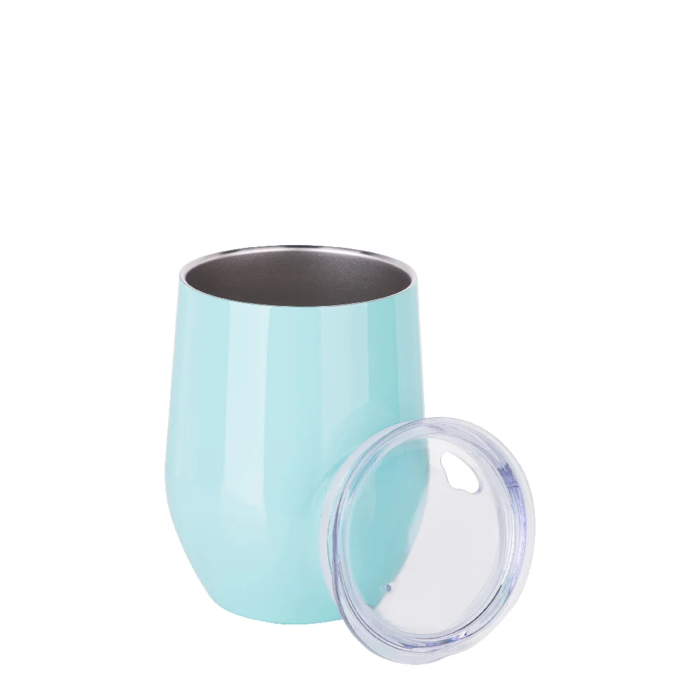 12oz 360ml Sublimation Wine Tumbler with Lid (Glossy Green) thumbnail 5