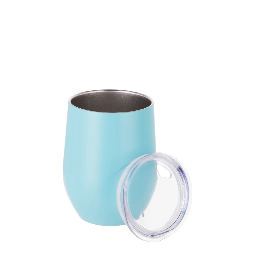 12oz 360ml Sublimation Wine Tumbler with Lid (Matt Mint Green) thumbnail 5