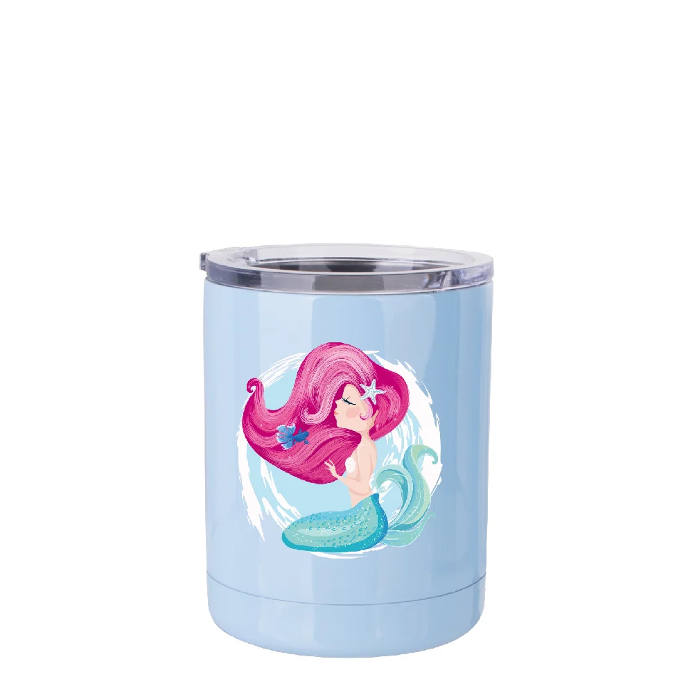 10oz Sublimation Insulated Stainless Steel Coffee Mug with Handle (Light Blue) thumbnail 3