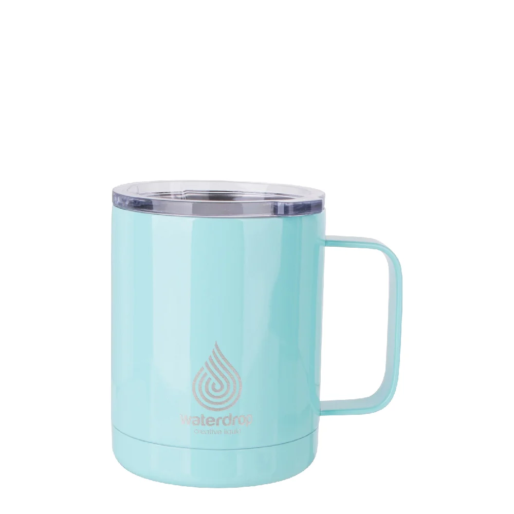 10oz Sublimation Insulated Stainless Steel Coffee Mug with Handle (Green) thumbnail 4