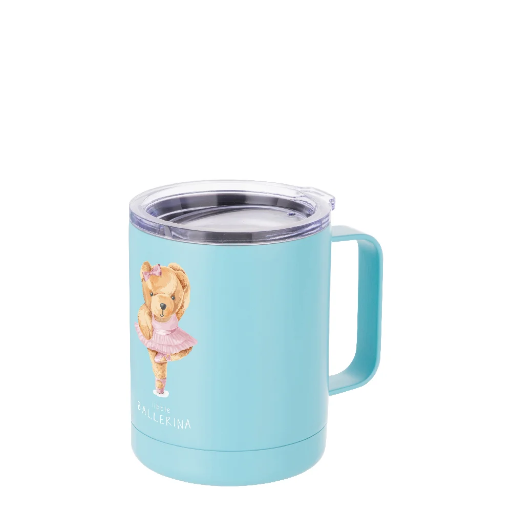 10oz Sublimation Insulated Stainless Steel Coffee Mug with Handle (Matt Mint Green) thumbnail 3