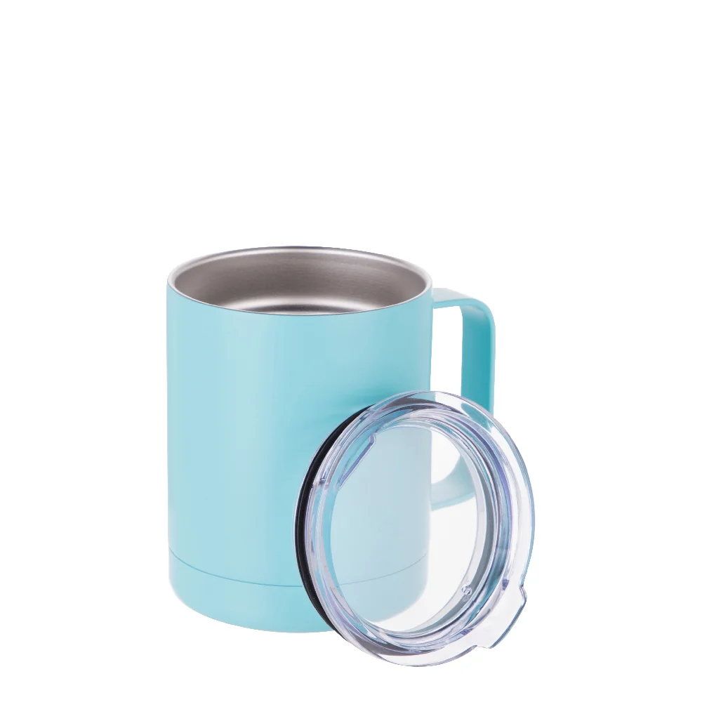 10oz Sublimation Insulated Stainless Steel Coffee Mug with Handle (Matt Mint Green) thumbnail 5