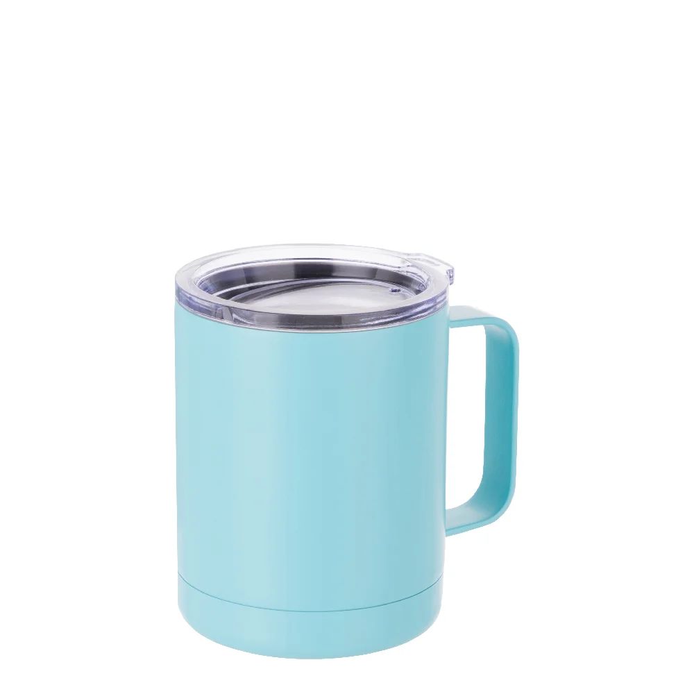 10oz Sublimation Insulated Stainless Steel Coffee Mug with Handle (Matt Mint Green) thumbnail 1