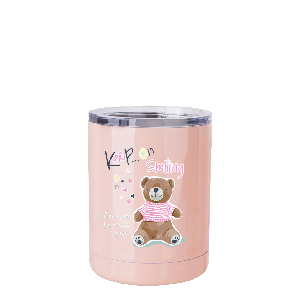 10oz Sublimation Insulated Stainless Steel Coffee Mug with Handle (Orange) thumbnail 3