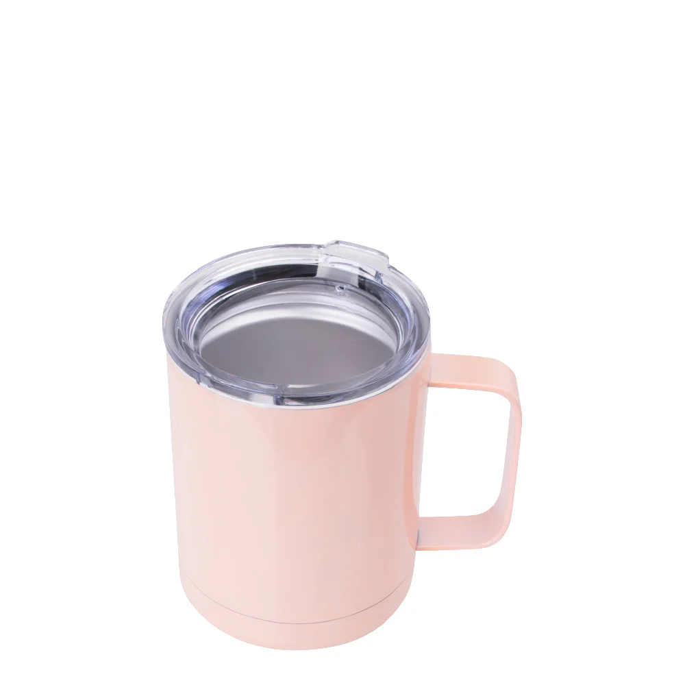 10oz Sublimation Insulated Stainless Steel Coffee Mug with Handle (Orange) thumbnail 6