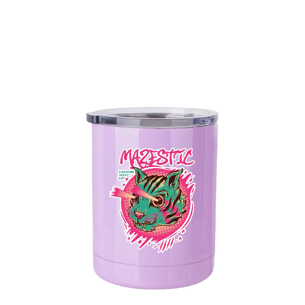 10oz Sublimation Insulated Stainless Steel Coffee Mug with Handle (Purple) thumbnail 3