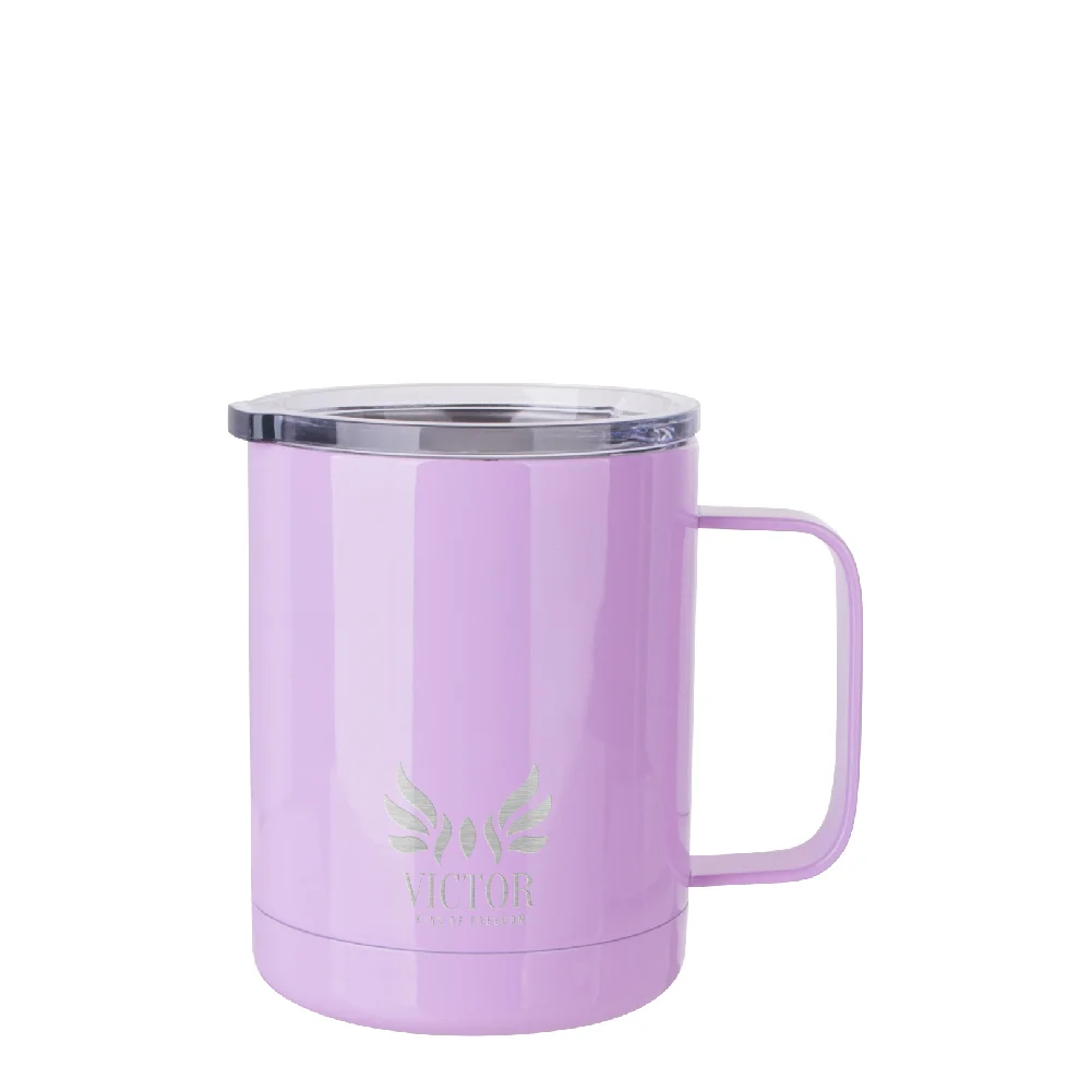 10oz Sublimation Insulated Stainless Steel Coffee Mug with Handle (Purple) thumbnail 4