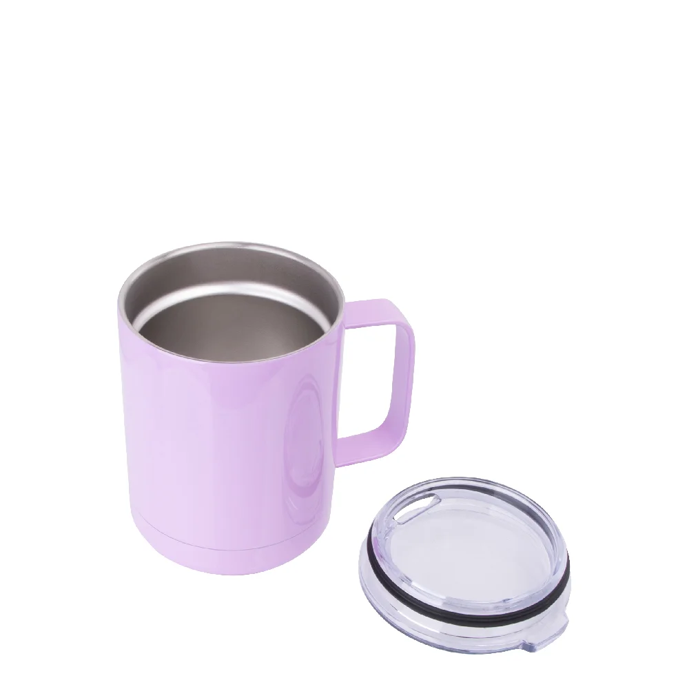 10oz Sublimation Insulated Stainless Steel Coffee Mug with Handle (Purple) thumbnail 5