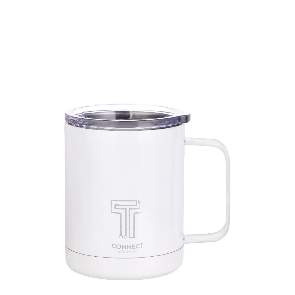 10oz Sublimation Insulated Stainless Steel Coffee Mug with Handle (White) thumbnail 5