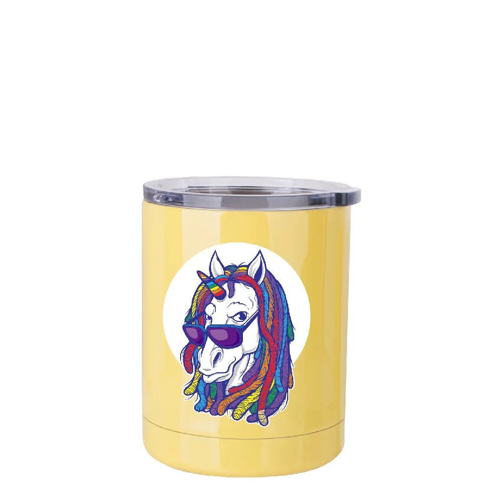 10oz Sublimation Insulated Stainless Steel Coffee Mug with Handle (Yellow) thumbnail 3