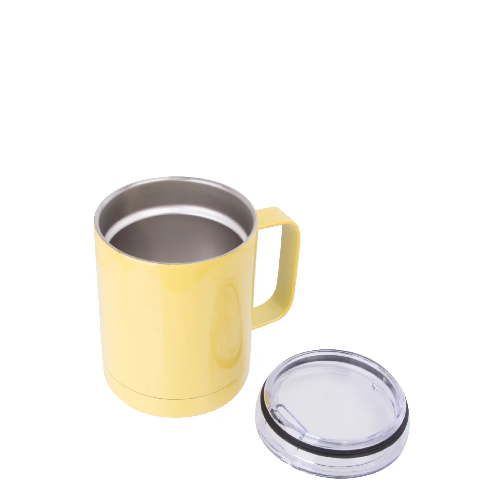10oz Sublimation Insulated Stainless Steel Coffee Mug with Handle (Yellow) thumbnail 5