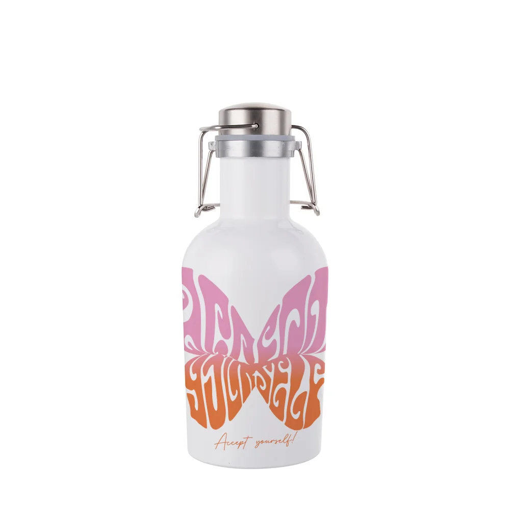 32OZ 1000ml Sublimation Growler(White) thumbnail 3