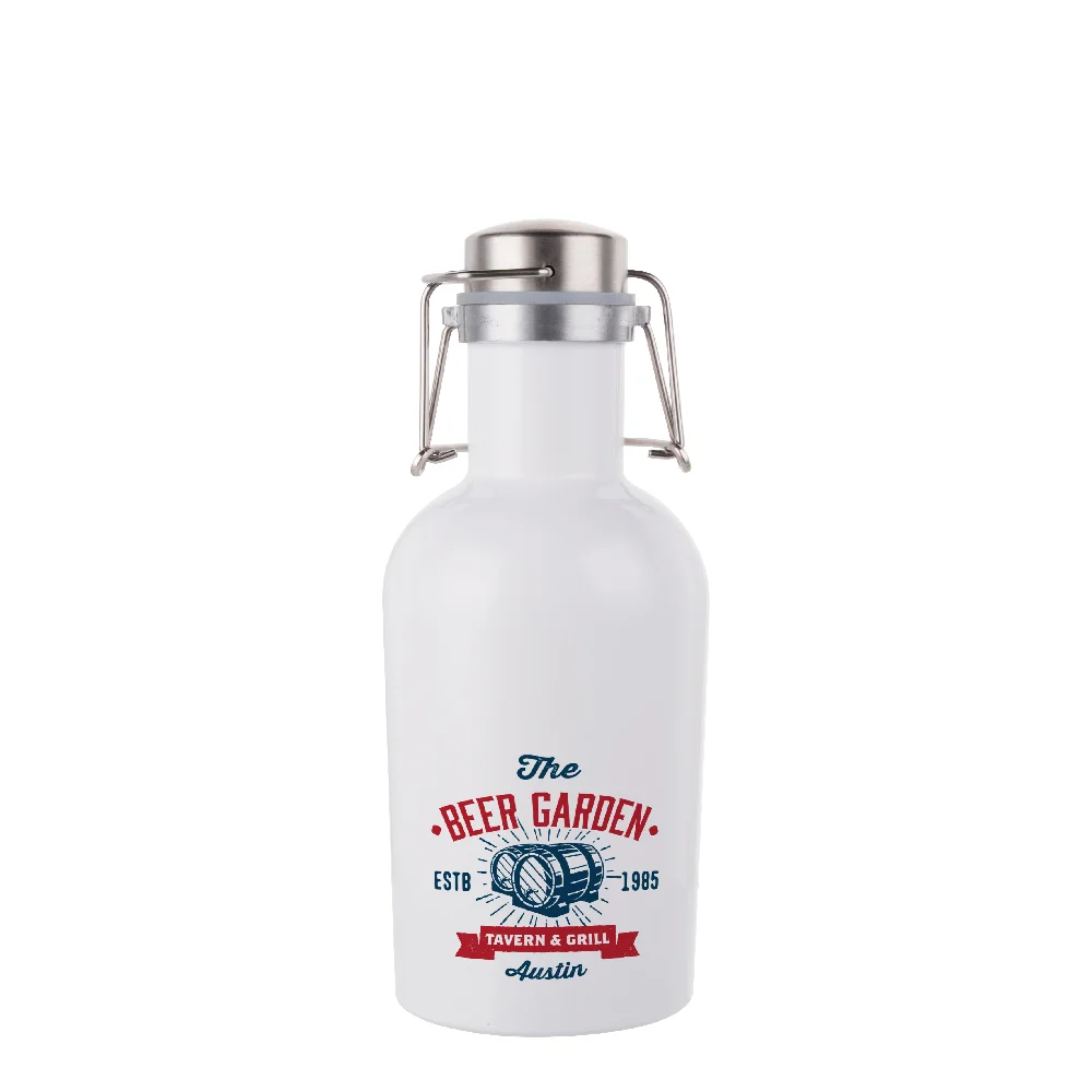 32OZ 1000ml Sublimation Growler(White) thumbnail 4