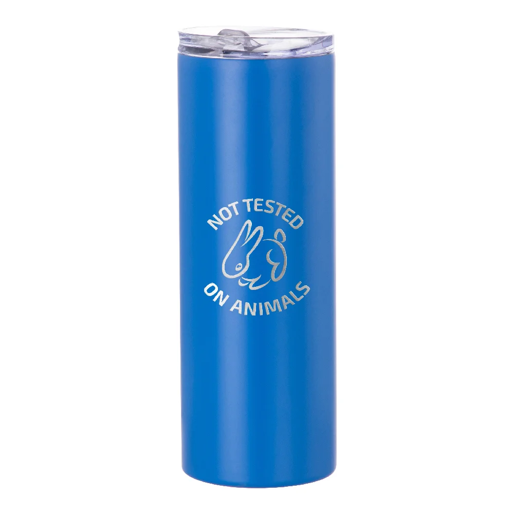 20oz Stainless Steel Sublimation Skinny Tumbler with Straw (Matt  Silver) thumbnail 5