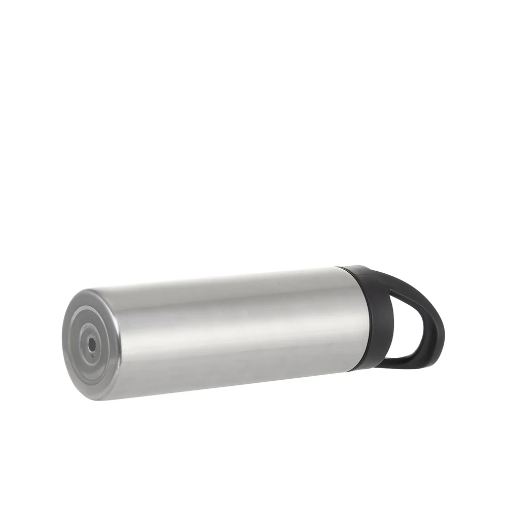 20oz/600ml Stainless Steel Skinny Tumbler with Black Portable Straw Lid(Silver) thumbnail 3