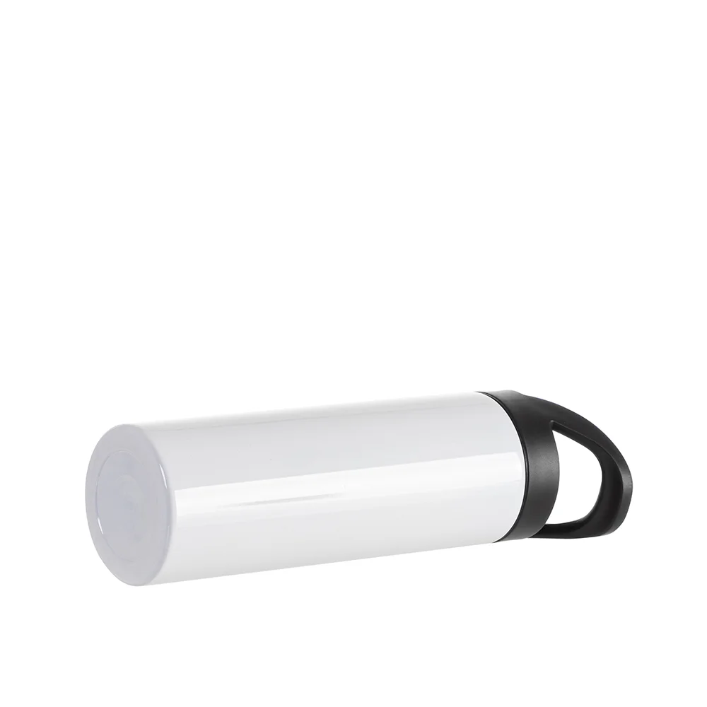 20OZ 600ml Stainless Steel Skinny Tumbler with Black Portable Straw Lid (Glossy White) thumbnail 9