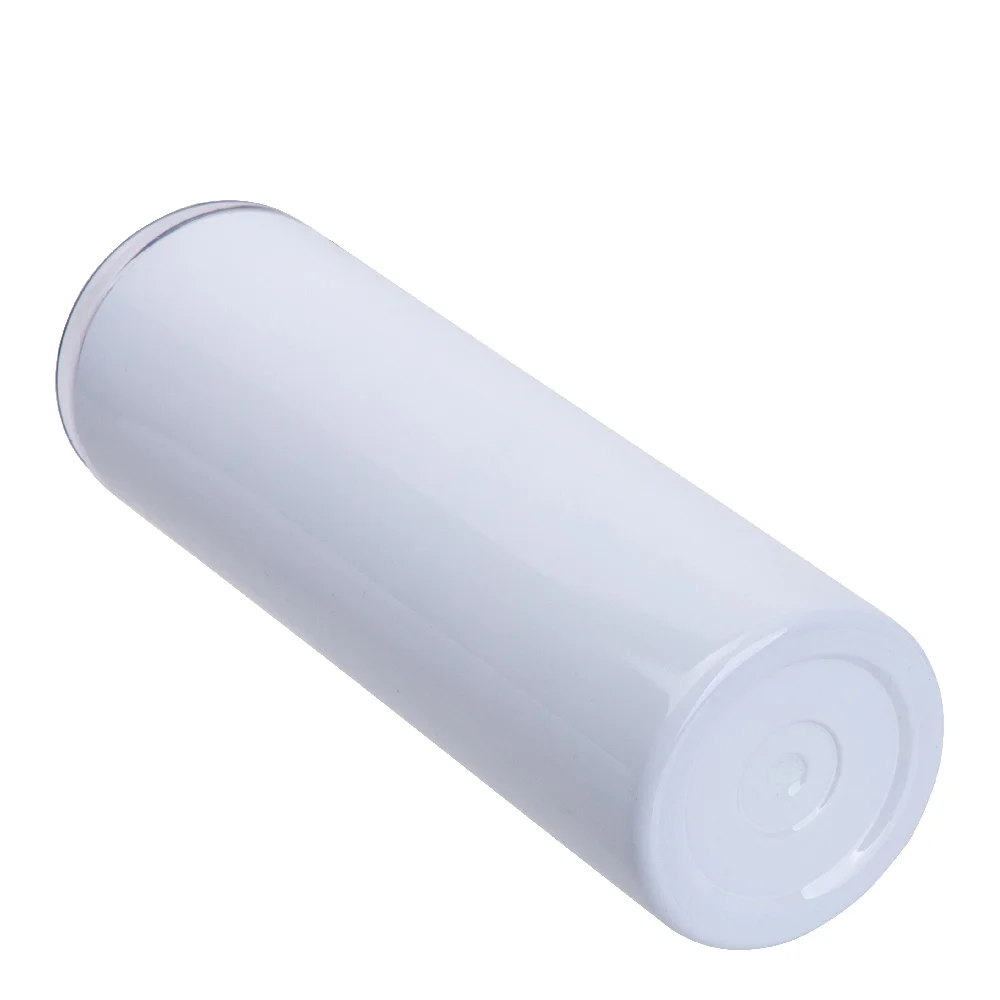 30OZ 900ml Stainless Steel Sublimation Skinny Tumbler with Straw (Glossy White) thumbnail 4