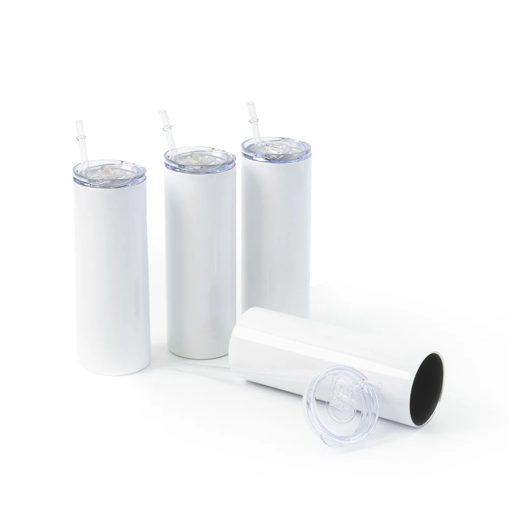 20OZ 600ml Stainless Steel Tumbler with Plastic Straw & Slider Lid thumbnail 5