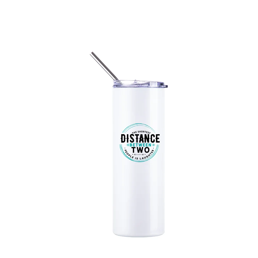 Color Changing Tumbler with Straw(20oz/600ml,Sublimation blank,White-Blue) thumbnail 6