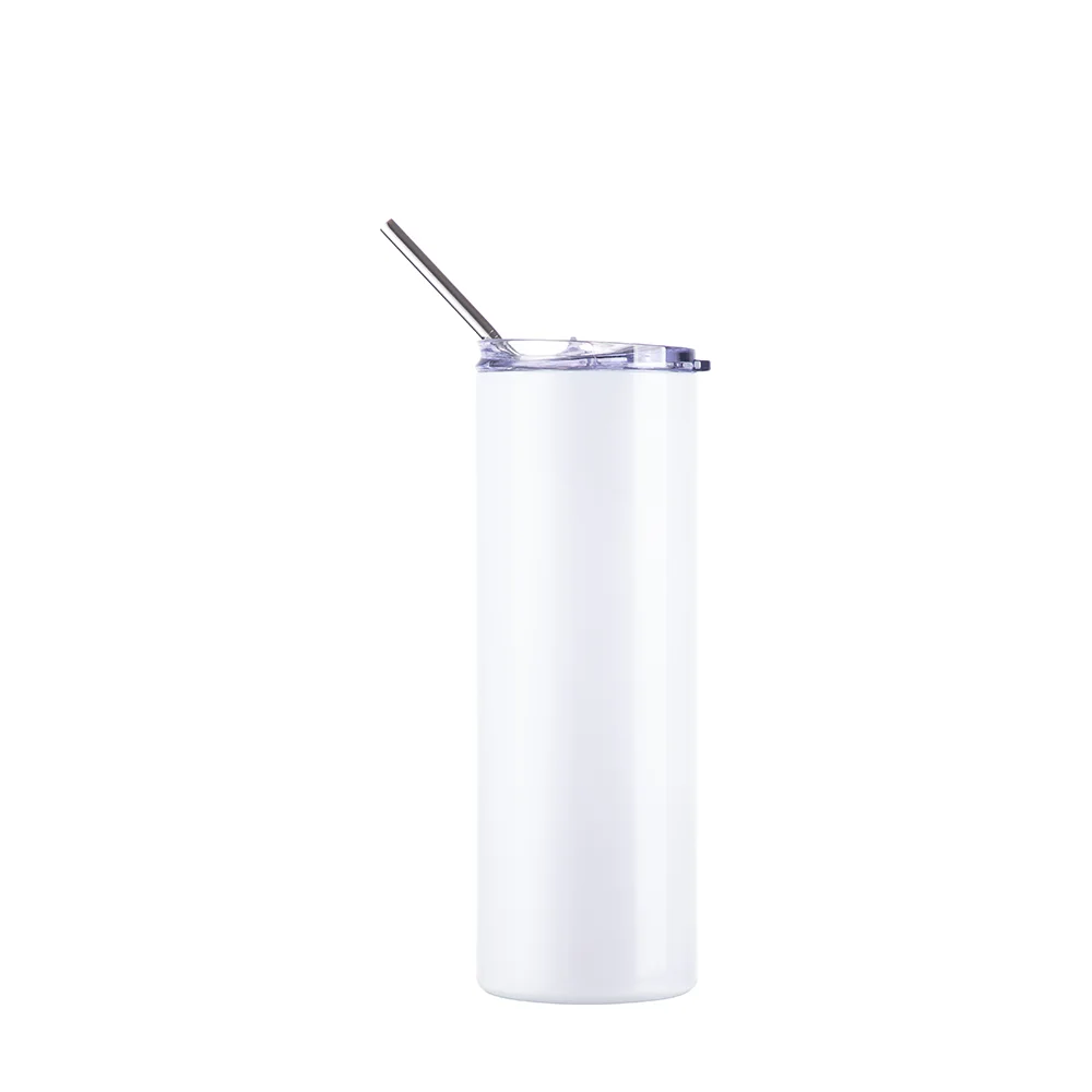 Color Changing Tumbler with Straw(20oz/600ml,Sublimation blank,White-Blue) thumbnail 11