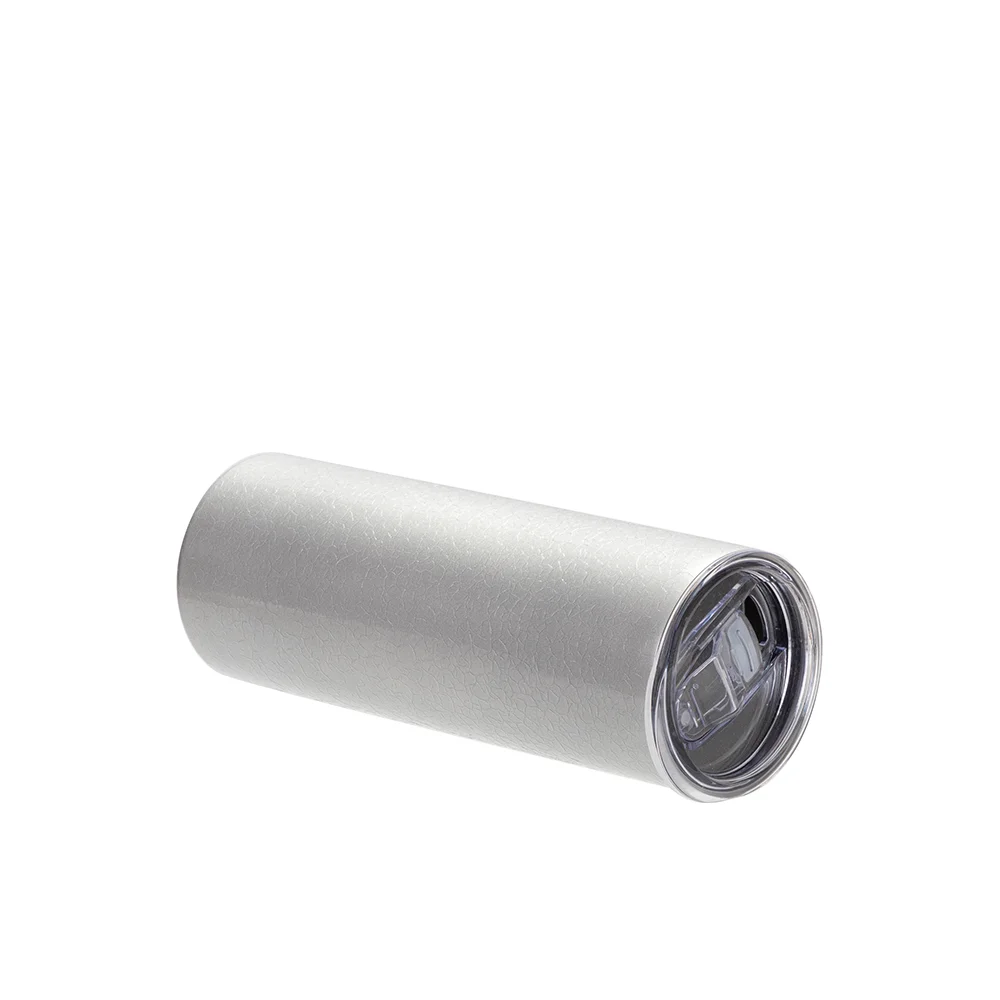 20oz/600ml Crackle Finish Stainless Steel Skinny Tumbler(Silver Grey) thumbnail 3