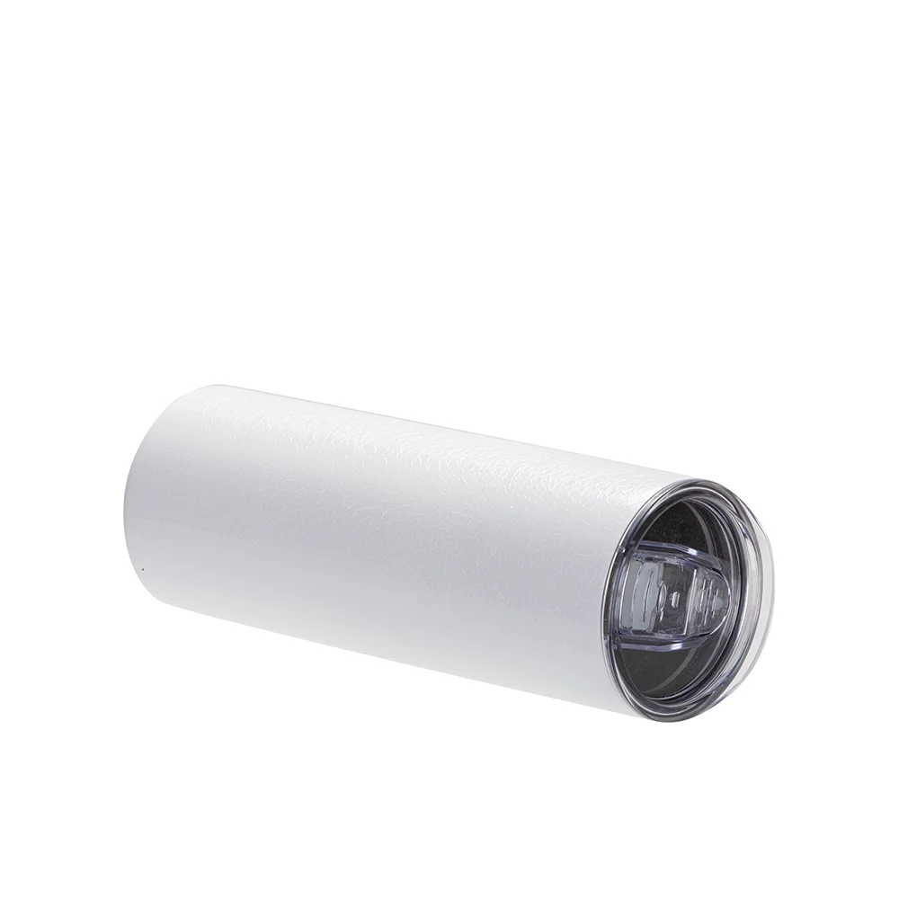 20oz/600ml Crackle Finish Stainless Steel Skinny Tumbler(White) thumbnail 3