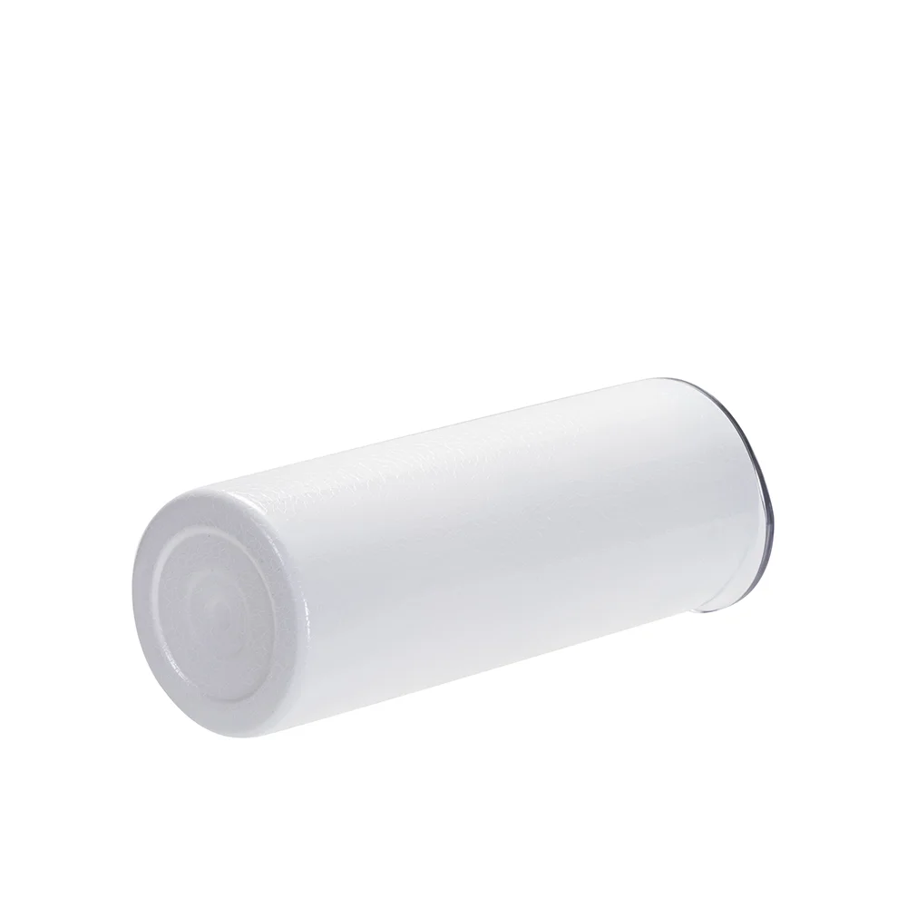 20oz/600ml Crackle Finish Stainless Steel Skinny Tumbler(White) thumbnail 4