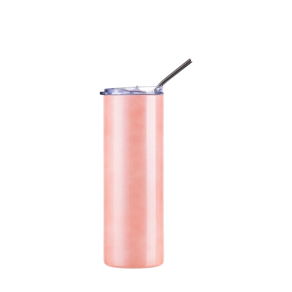 Chameleon Skinny Tumbler with Straw (20oz/600ml,Orange-Yellow) thumbnail 5