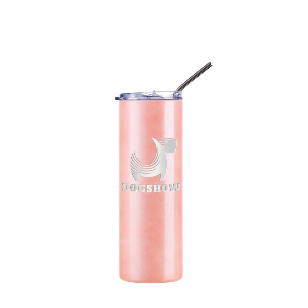 Chameleon Skinny Tumbler with Straw (20oz/600ml,Orange-Yellow) thumbnail 8
