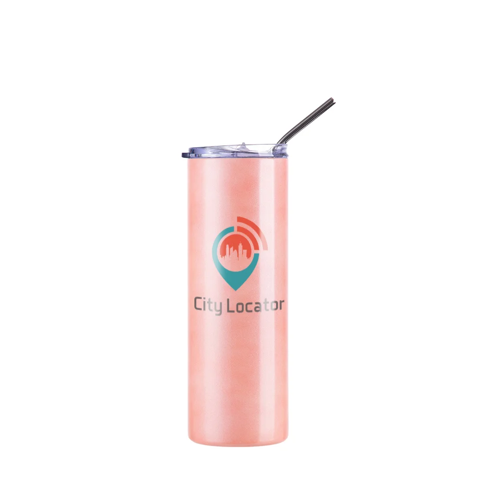 Chameleon Skinny Tumbler with Straw (20oz/600ml,Orange-Yellow) thumbnail 10