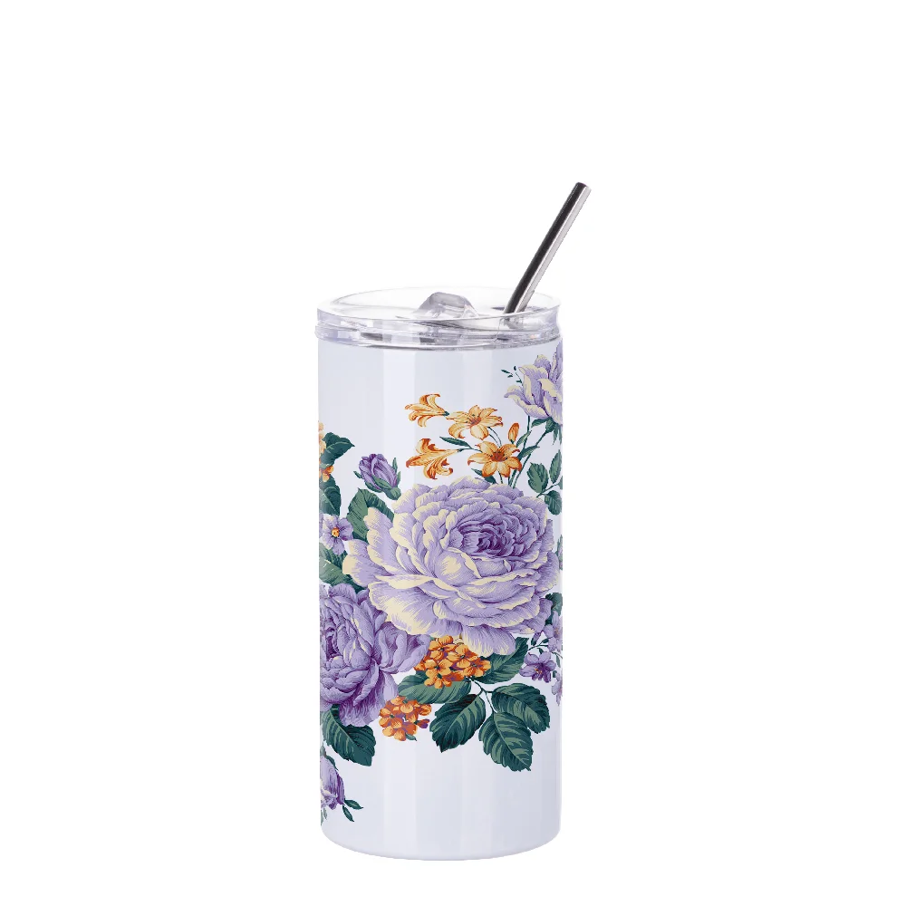 16OZ 480ml Stainless Steel Sublimation Skinny Tumbler (White)
