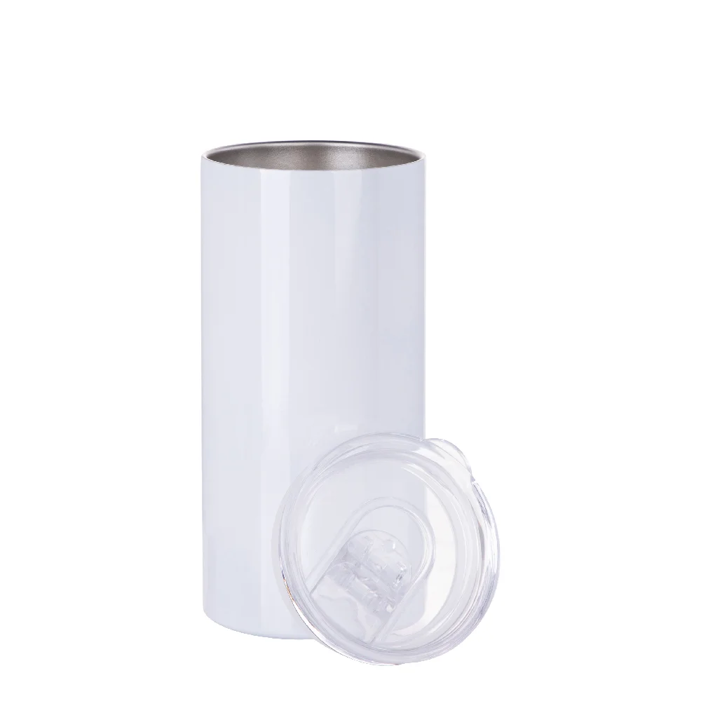 16OZ 480ml Stainless Steel Sublimation Skinny Tumbler (White) thumbnail 4
