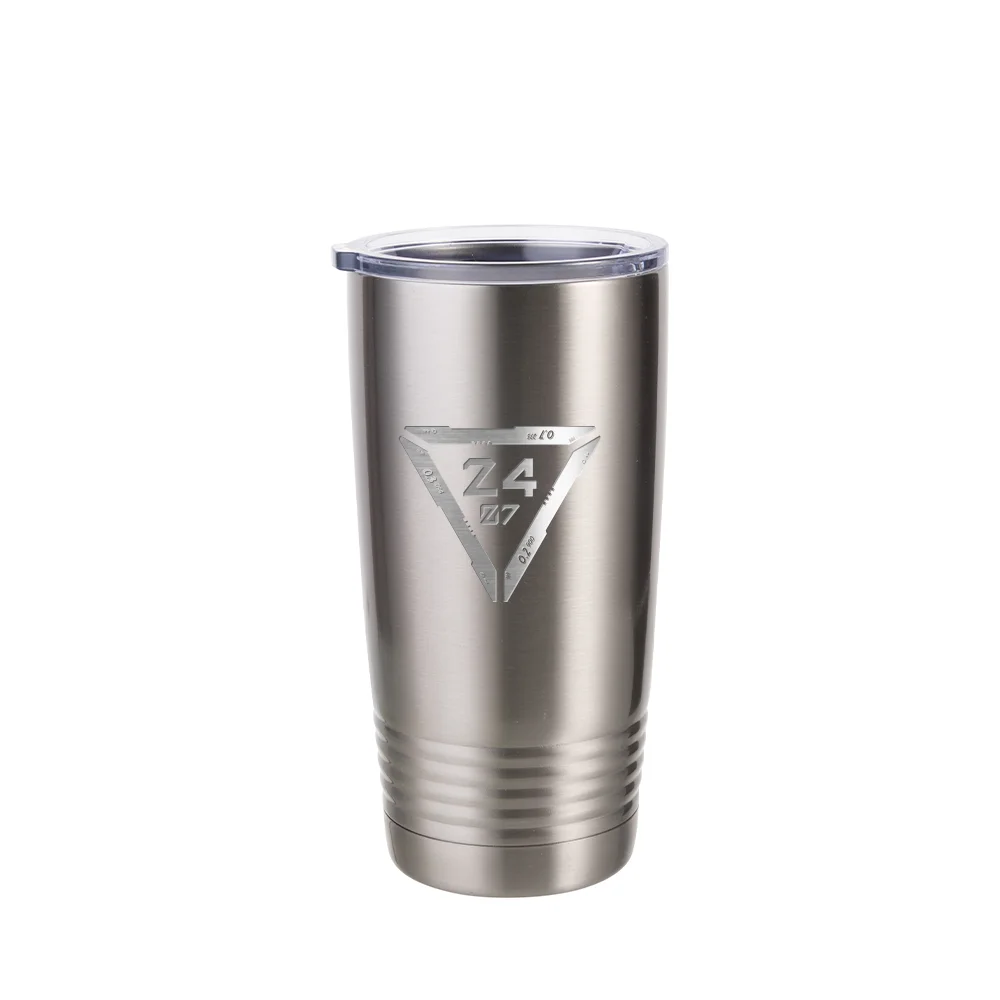 20oz/600ml Stainless Steel Tumbler with Ringneck Grip thumbnail 5