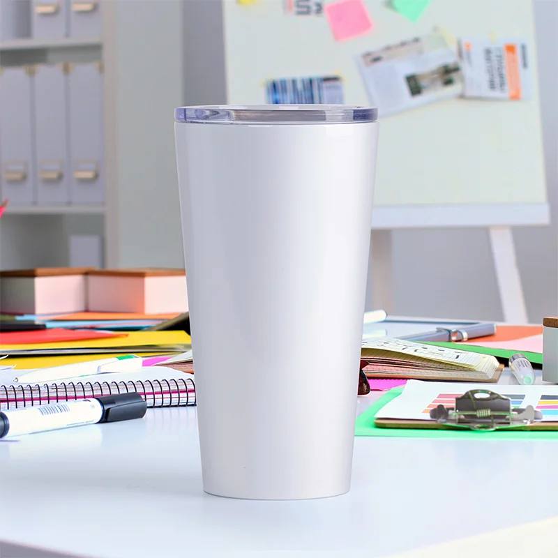 16oz 480ml Sublimation Blanks Latte Coffee Tumbler (Glossy White) thumbnail 7