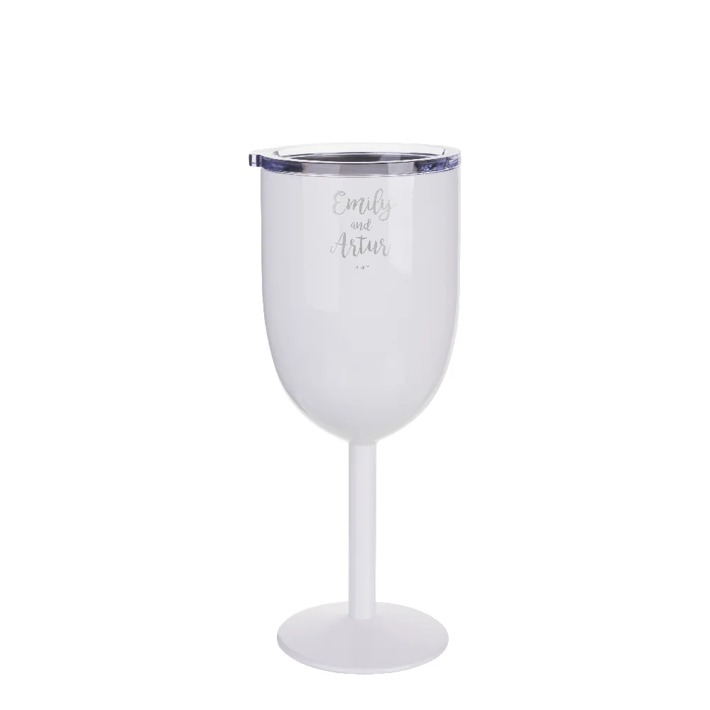 Sublimation Blank 350ml Stainless Steel Wine Glass(White) thumbnail 3