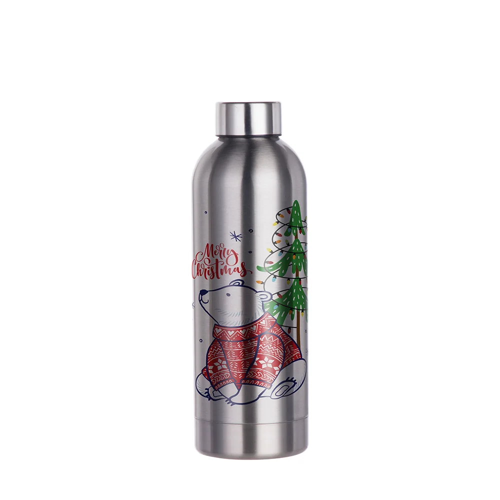 25OZ 750ml Single Wall Stainless Steel Sport Bottle(Silver) thumbnail 2