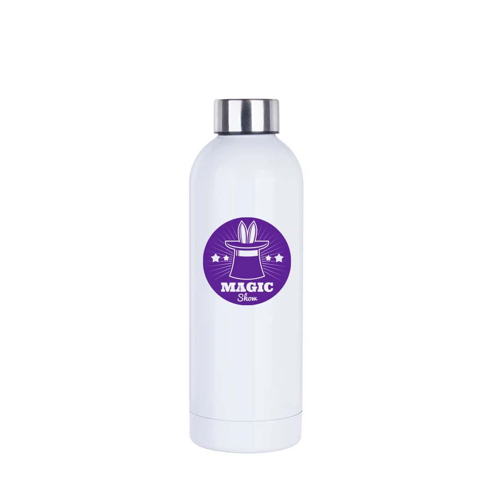 25OZ 750ml Single Wall Stainless Steel Sport Bottle(White) thumbnail 3