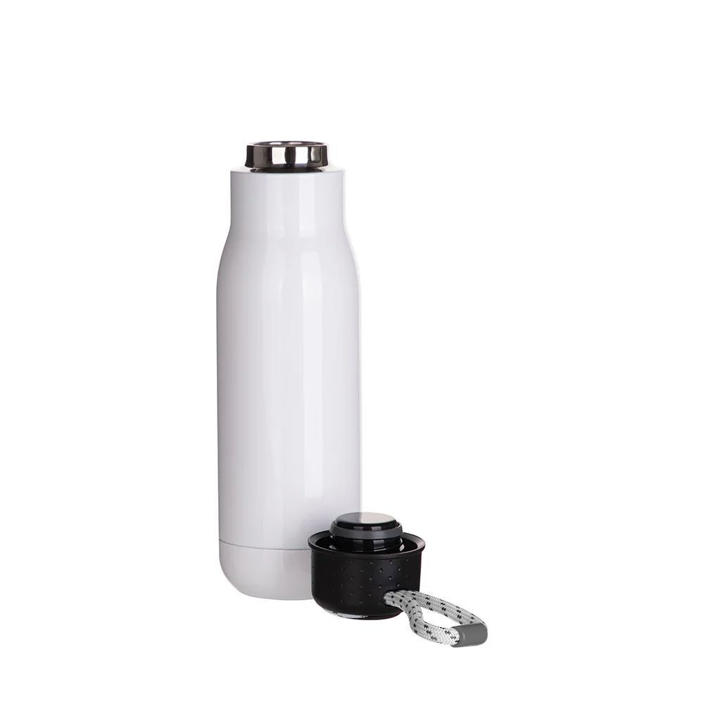 17OZ/500ml Stainless Steel Bottle with Portable Lid(White) thumbnail 3