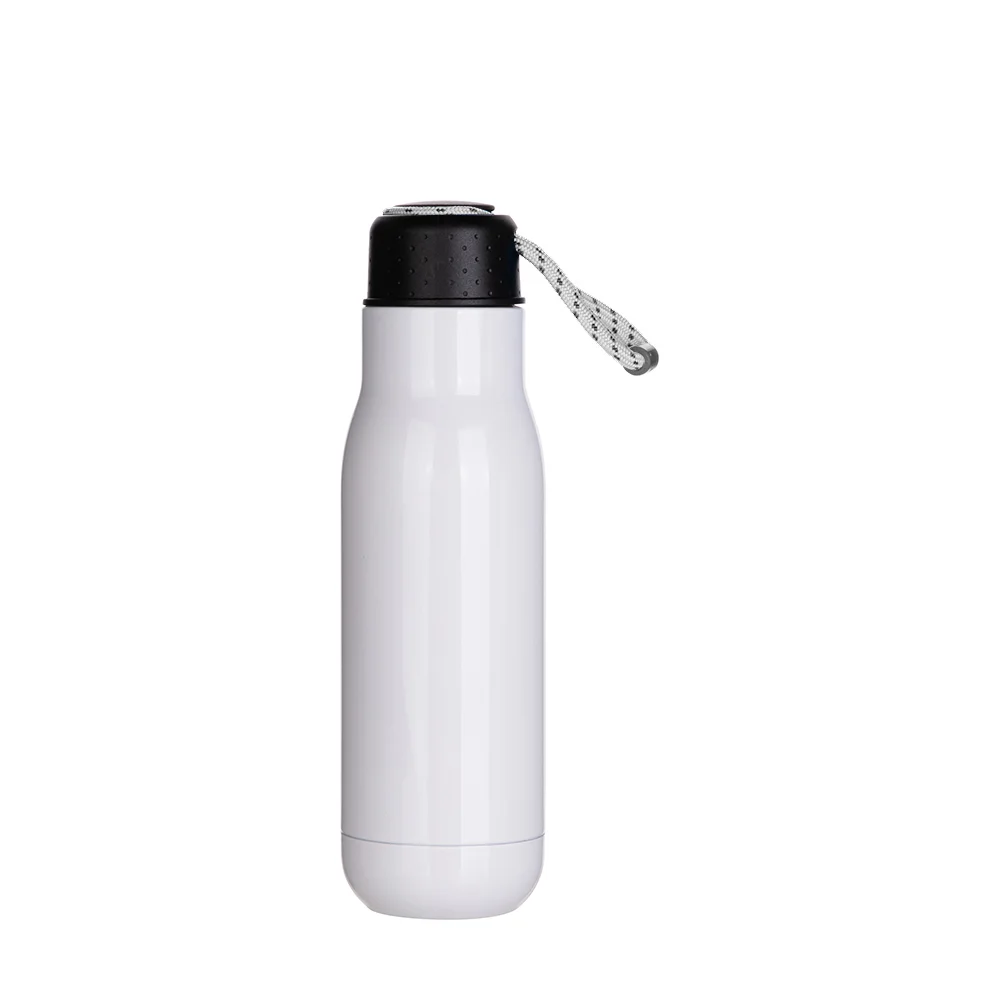 17OZ/500ml Stainless Steel Bottle with Portable Lid(White) - image 1