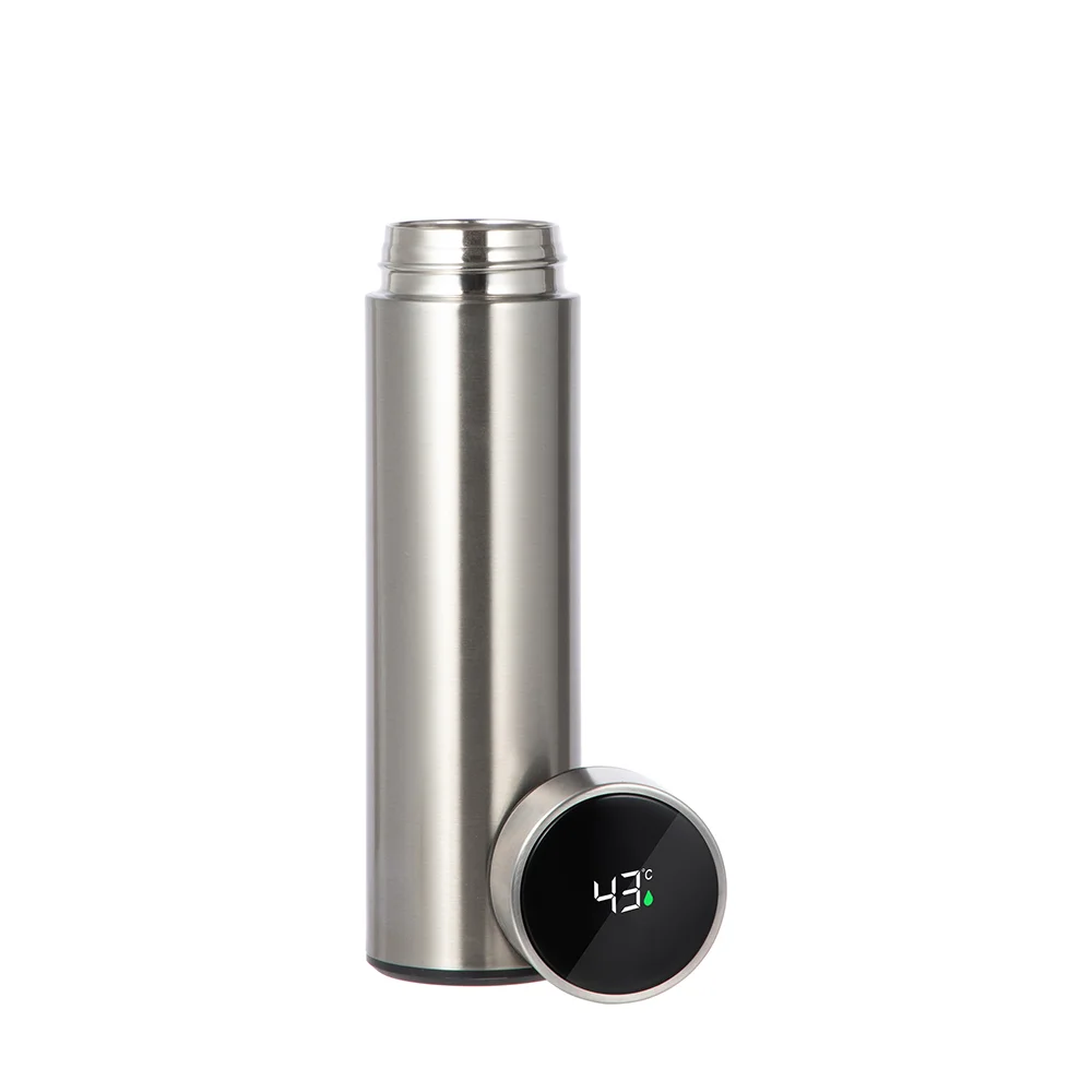 16OZ 450ml Smart Stainless Steel Flask with Temperature Display (Silver) thumbnail 5