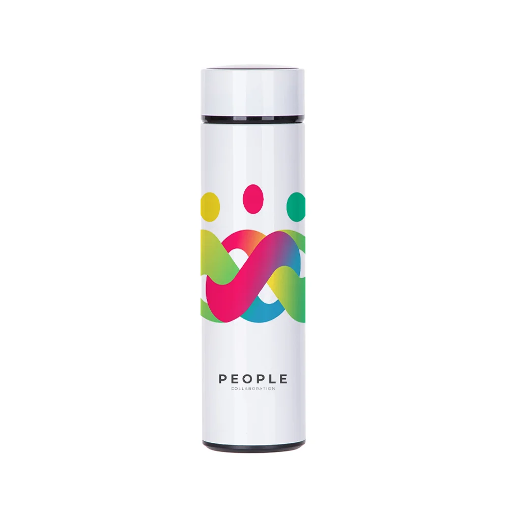 16OZ 450ml Smart Stainless Steel Flask with Temperature Display (White)