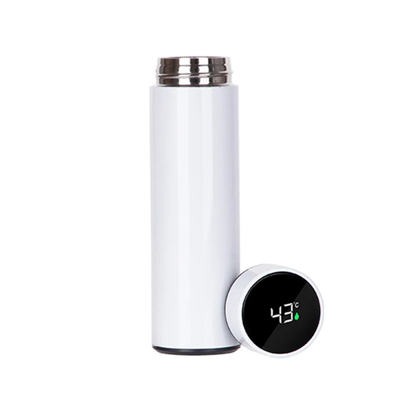 16OZ 450ml Smart Stainless Steel Flask with Temperature Display (White)