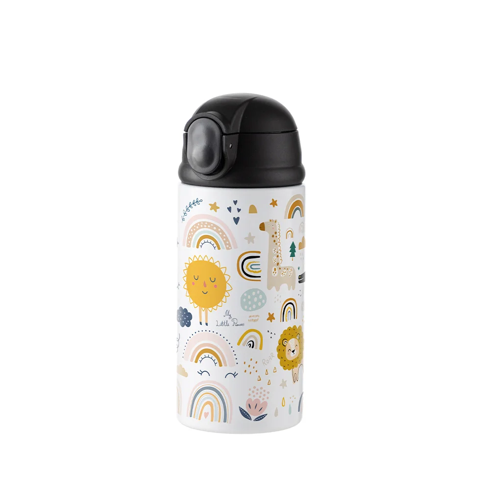 12OZ 360ml Kids Stainless Steel Bottle(Glossy White)