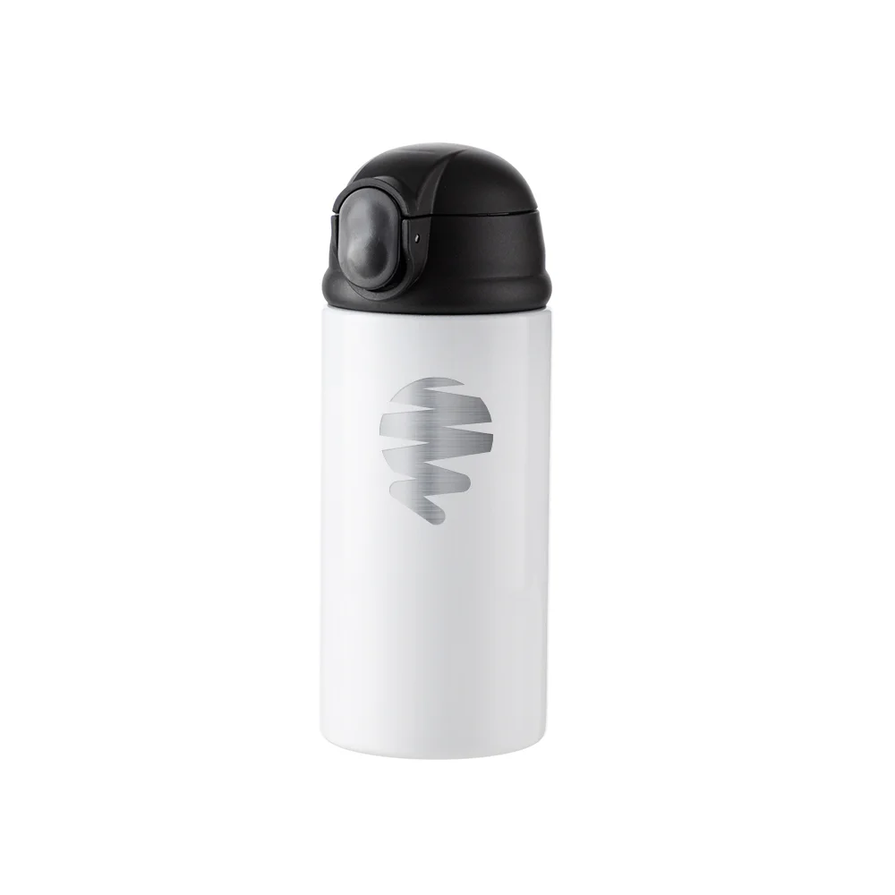 12OZ 360ml Kids Stainless Steel Bottle(Glossy White) thumbnail 4