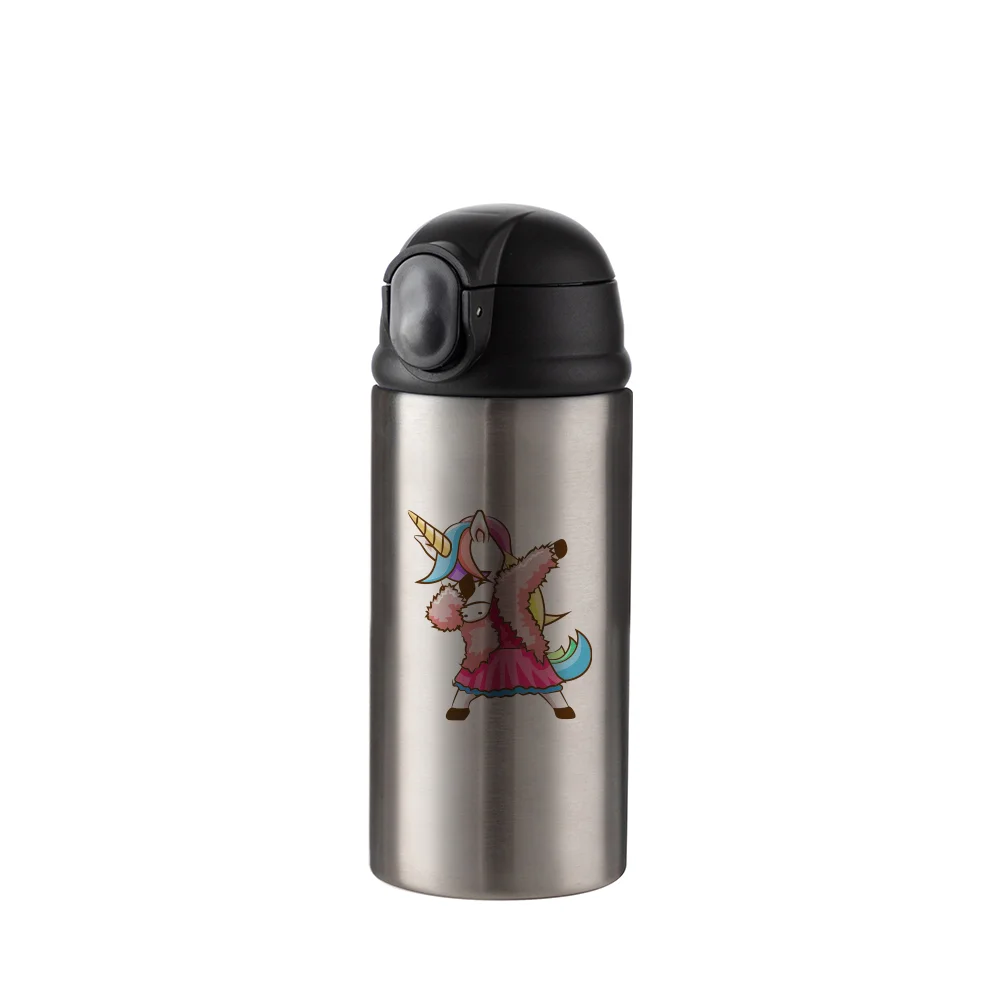 12oz/360ml Kids Stainless Steel Bottle (Plain, Stainless steel) thumbnail 3