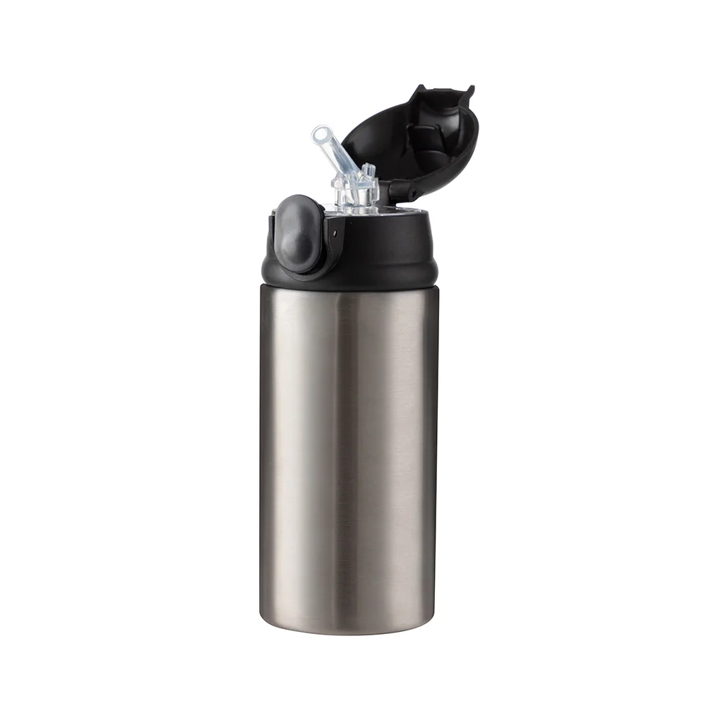12oz/360ml Kids Stainless Steel Bottle (Plain, Stainless steel) thumbnail 4