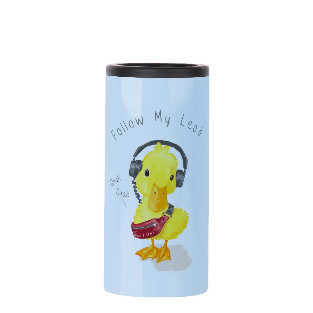 12oz 360ml Sublimation Stainless Steel Slim Can Cooler(Glossy Light Blue) thumbnail 2