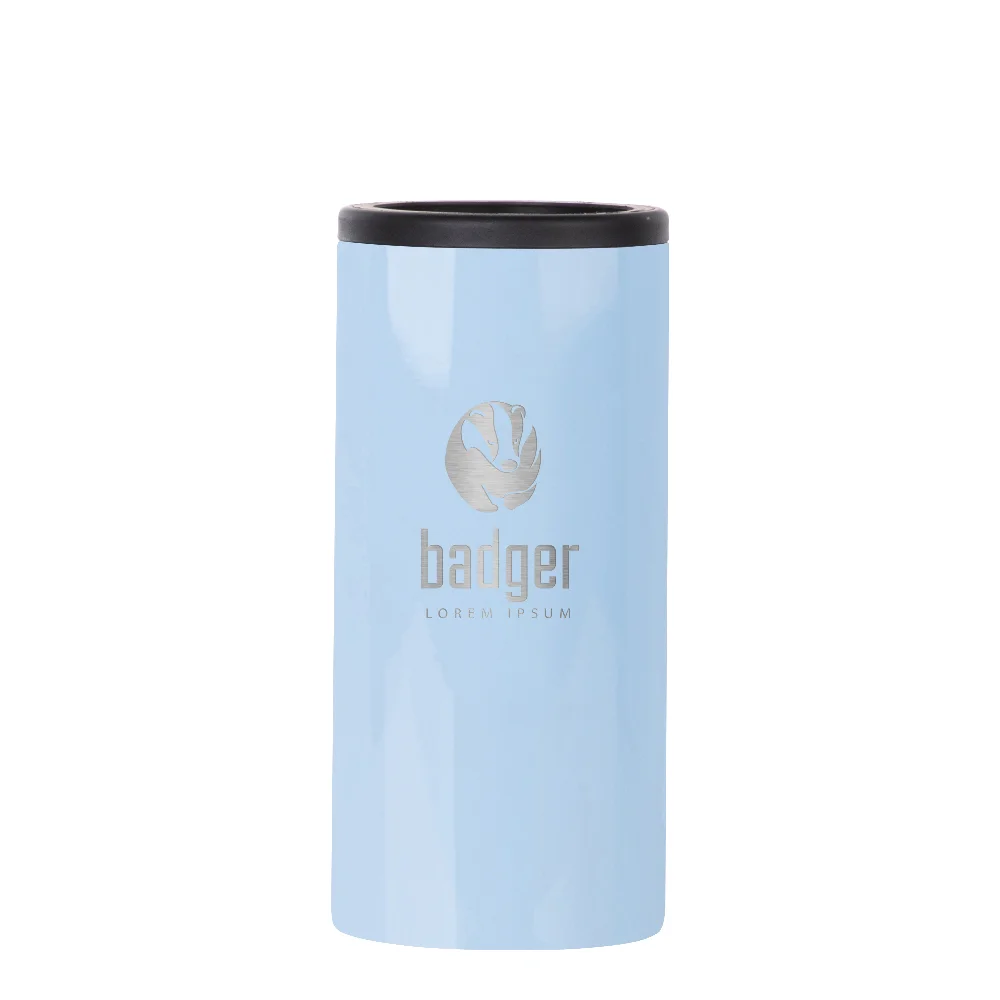 12oz 360ml Sublimation Stainless Steel Slim Can Cooler(Glossy Light Blue) thumbnail 5